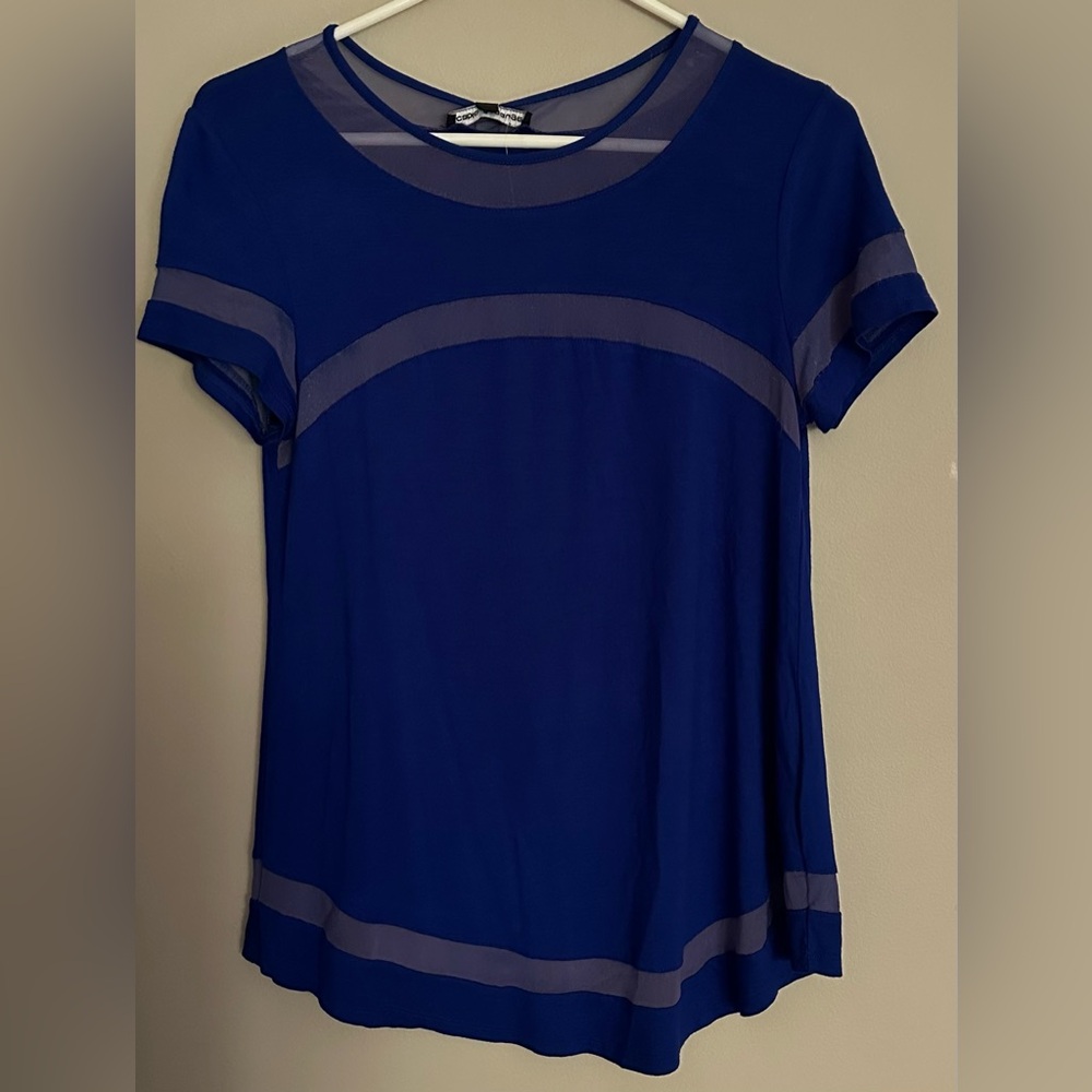 CABLE & GAUGE size SMALL Royal BLUE Short Sleeve Top. NWT!!!